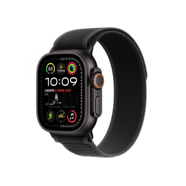 Apple Watch Ultra 2 GPS + Cellular (MX4V3CM/A) – 49 mm-es fekete titántok, fekete terep pánt - M/L