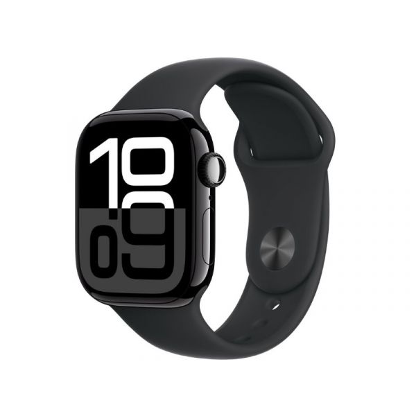 Apple Watch Series 10 GPS (MWWF3QH/A) - 42mm Jet Black Alu Case with Black Sport Band - M/L