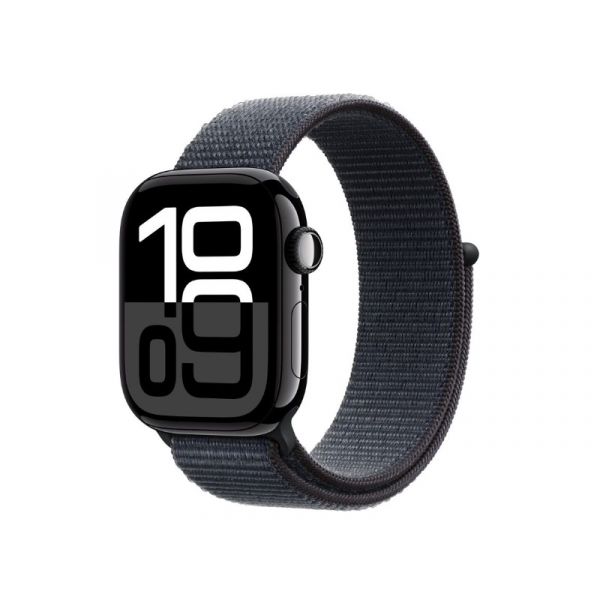 Apple Watch Series 10 GPS (MWWG3QH/A) - 42mm Jet Black Alu Case with Ink Sport Loop