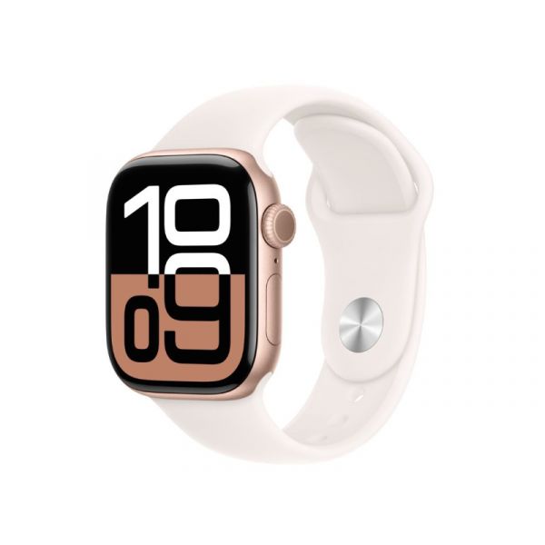Apple Watch Series 10 GPS (MWWJ3QH/A) - 42mm Rose Gold Alu Case with Light Blush Sport Band - M/L