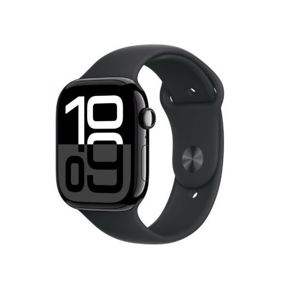 Apple Watch Series 10 GPS (MWWQ3QH/A) - 46mm Jet Black Alu Case with Black Sport Band - M/L