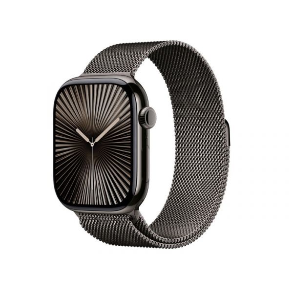 Apple Watch Series 10 Cellular (MWYW3QH/A) - 46mm Slate Titanium Case with Slate Milanese Loop - M/L