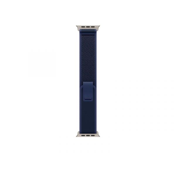 Apple Watch Accessory (MXTT3ZM/A) - 49mm Loop:  Blue Trail Loop - S/M - Natural Titanium Finish