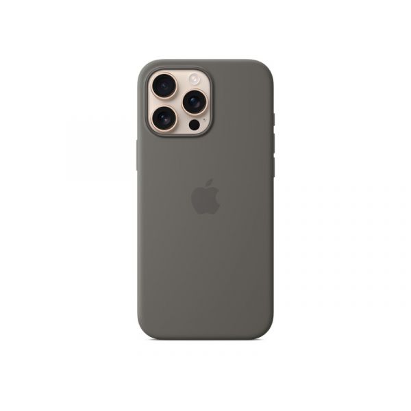Apple iPhone 16 Pro Max Accessory (MYYV3ZM/A) Silicone Case with MagSafe - Stone Gray