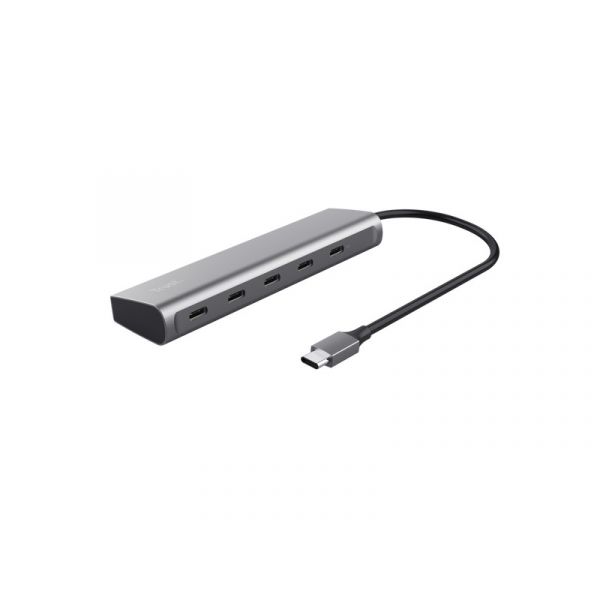 TRUST HALYX 5 portos USB-C HUB, ezüst