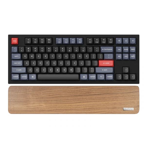 Keychron Q3 csuklótámasz, barna tömör fa