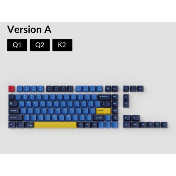 Keychron OEM Dye-Sub PBT Beach magyar billentyű készlet, kék