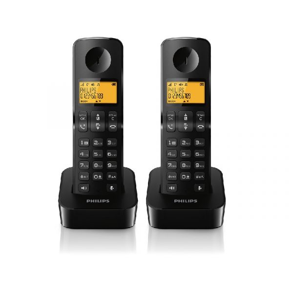 Philips D2602B/53 dect telefon fekete