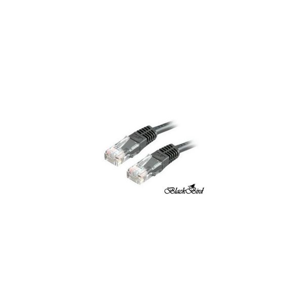 BLACKBIRD Kábel Patch UTP CAT.5E 10m, Fekete (BH1572)