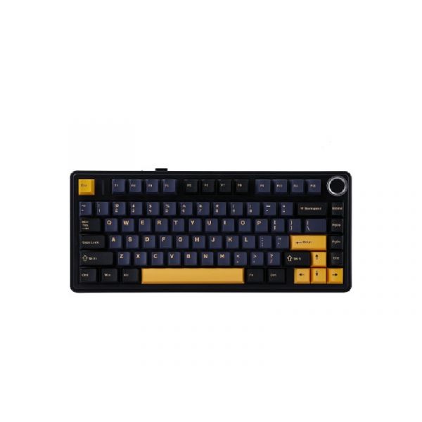 AULA F75 Vezeték Nélküli Mechanikus Gamer Billentyűzet, fekete-sárga