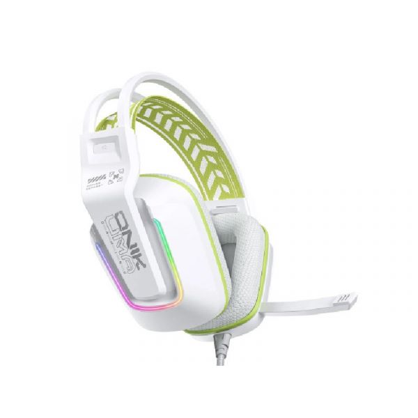 Onikuma X13 Vezetékes Gamer Fejhallgató RGB világítással, fehér