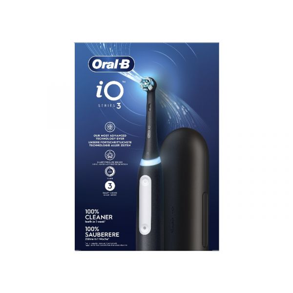 Oral-B iO3 Series elektromos fogkefe, fekete + útitok (10PO010464)