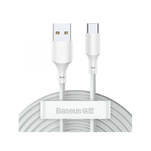 BASEUS adatkábel 2db (USB - Type-C, 40W, PD gyorstöltő, 150cm) FEHÉR