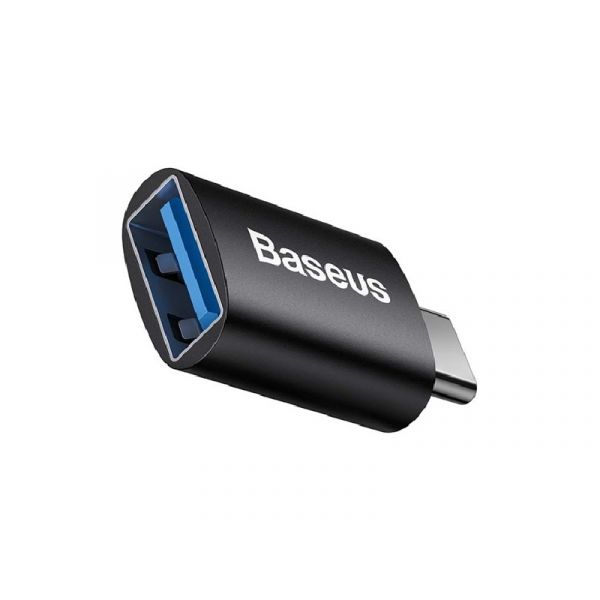 BASEUS INGENUITY adapter (USB aljzat - Type-C, USB/pendrive csatlakoztatás, OTG) FEKETE