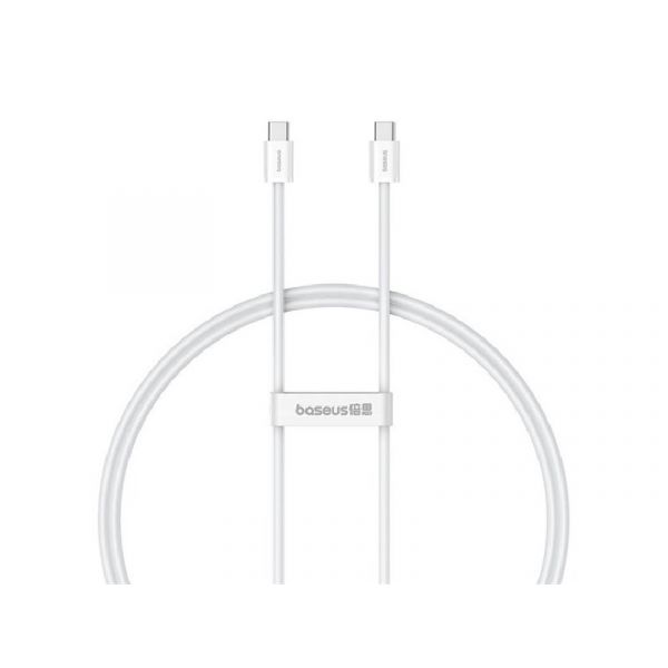 BASEUS SUPERIOR 2 adatkábel (Type-C - Type-C, 100W, PD gyorstöltő, 100cm, törésgátló) FEHÉR