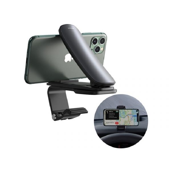 BASEUS BIG MOUTH PRO [Honor Magic7 Lite] autós tartó (műszerfalra, csíptethető, 360°) FEKETE