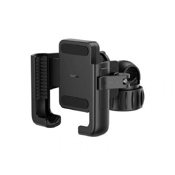 BASEUS GOTRIP kerékpáros és motoros telefontartó (kormányra rögzíthető, 360°, 5.7 - 7.2 méret) FEKETE