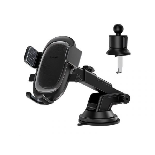 BASEUS ULTRACONTROL autós tartó (műszerfalra, szélvédőre, tapadókorongos, automata, 5.4-7.2 méret) FEKETE