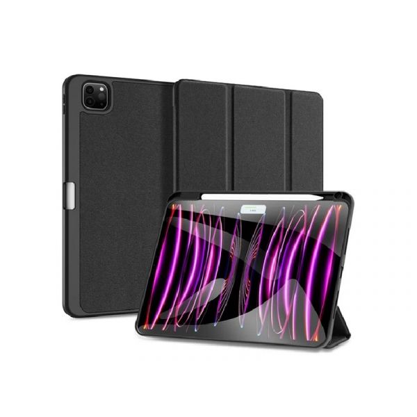 DUX DUCIS DOMO [Apple iPad Pro 11 (2024)] aktív FLIP, oldalra nyíló tok FEKETE