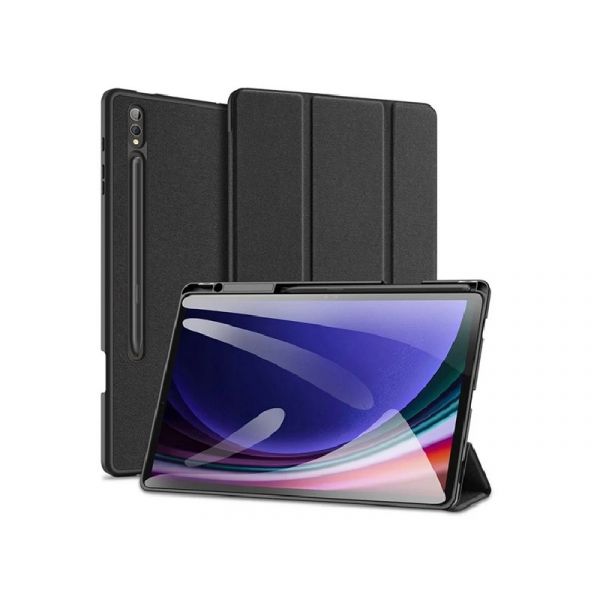 DUX DUCIS DOMO [Samsung Galaxy Tab S10 Plus] aktív FLIP, oldalra nyíló tok FEKETE