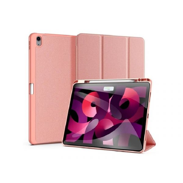 DUX DUCIS DOMO [Apple iPad Pro 12.9 (2018)] aktív FLIP, oldalra nyíló tok RÓZSASZÍN