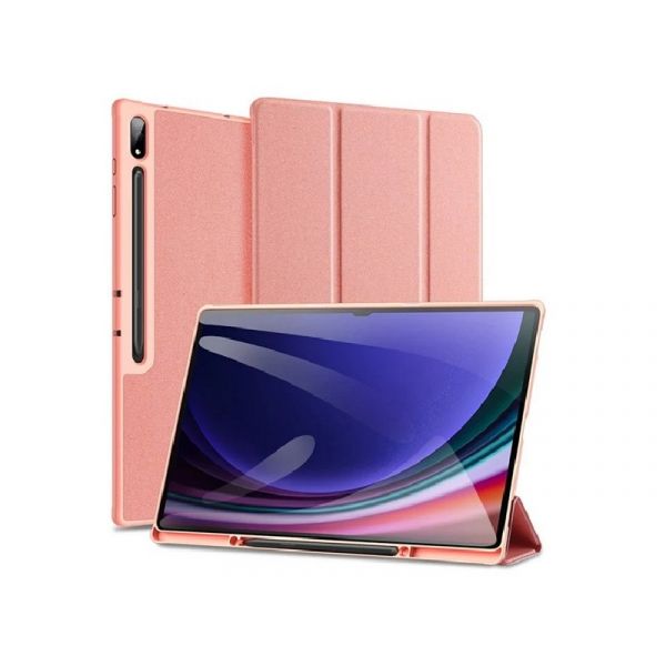 DUX DUCIS DOMO [Samsung Galaxy Tab S9 Ultra] aktív FLIP, oldalra nyíló tok RÓZSASZÍN