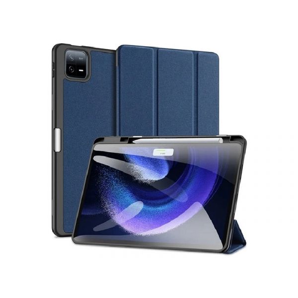 DUX DUCIS DOMO [Xiaomi Pad 6] aktív FLIP, oldalra nyíló tok SÖTÉTKÉK