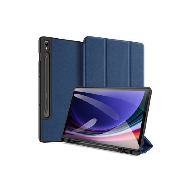 DUX DUCIS DOMO [Samsung Galaxy Tab S9 FE] aktív FLIP, oldalra nyíló tok SÖTÉTKÉK