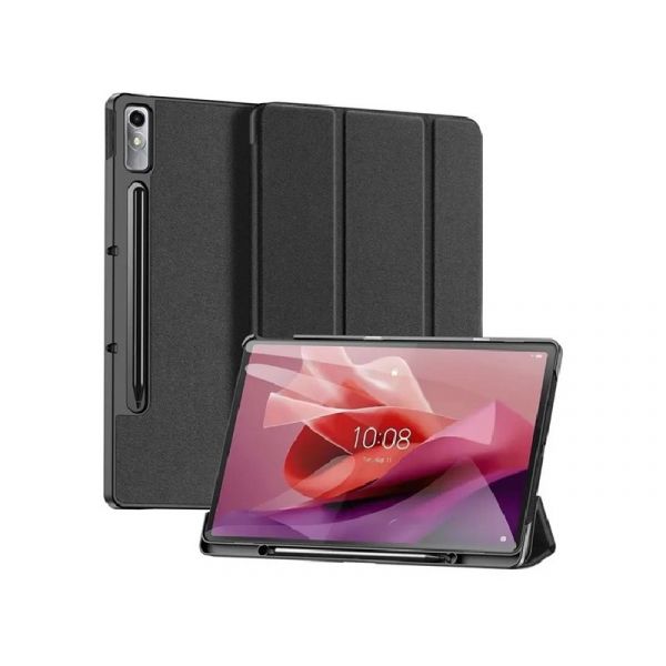 DUX DUCIS DOMO [Lenovo Tab P12 (TB370)] aktív, oldalra nyíló tok FEKETE