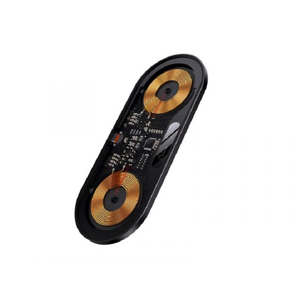 BASEUS asztali töltő (20W, wireless, 2 készülék egyidejű töltése) FEKETE