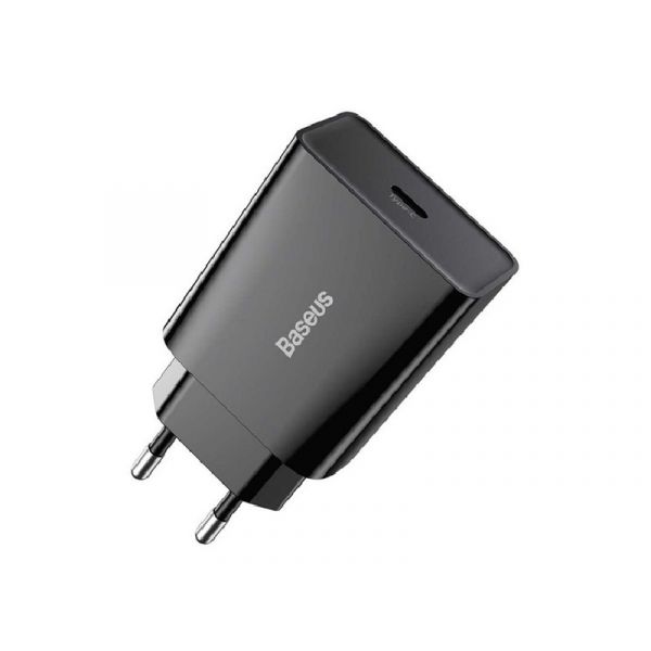BASEUS SPEED MINI hálózati töltő Type-C aljzat (20W, PD gyorstöltő) FEKETE