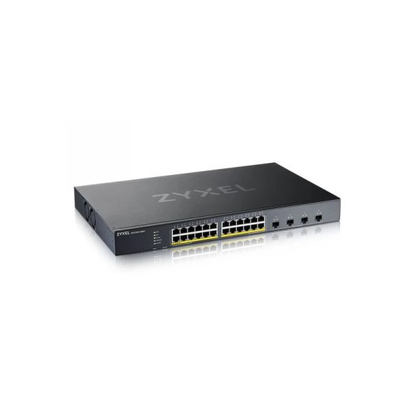 ZYXEL Switch 24x1000Mbps(24xPOE) + 4x10G SFP+, Fémházas Menedzselhető, Rackes (XGS1935-28HP-EU0101F)