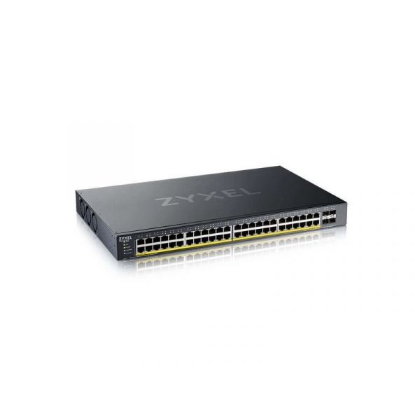 ZYXEL Switch 48x1000Mbps(48xPOE+) + 4x10G SFP+, Fémházas Menedzselhető, Rackes (XGS1935-52HP-EU0101F)