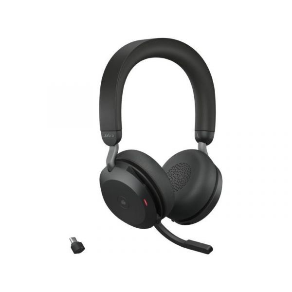 JABRA Evolve2 75 MS Stereo USB-C + Bluetooth Vezeték Nélküli Fejhallgató, Mikrofon