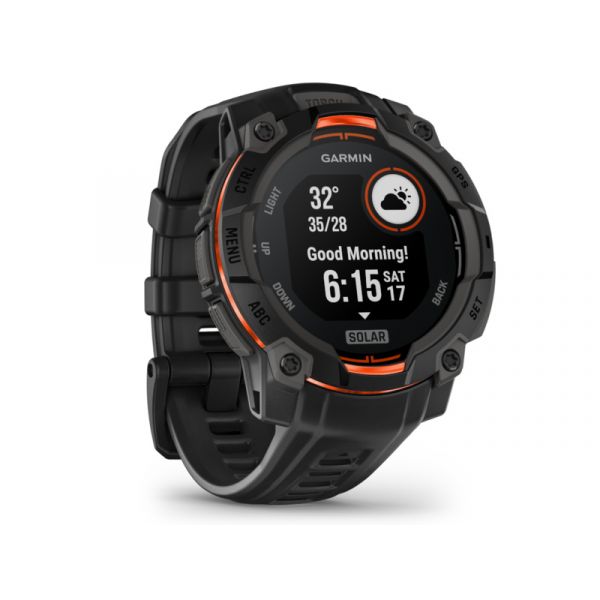 Garmin Instinct 3, 50mm Solar, Black, grey band (010-02935-00)