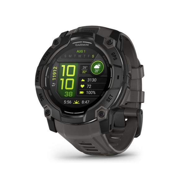 Garmin Instinct 3, 50mm AMOLED, Black, grey strap (010-03020-00)