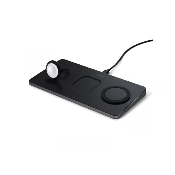Satechi Trio Wireless Charging Pad (Apple Watch, Airpods, iPhone) vezeték nélküli töltőállomás (ST-X3TWCPM)