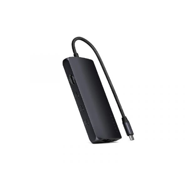 Satechi USB-C MultiPort Adapter 8K with Ethernet V3, fekete (ST-P8KED)