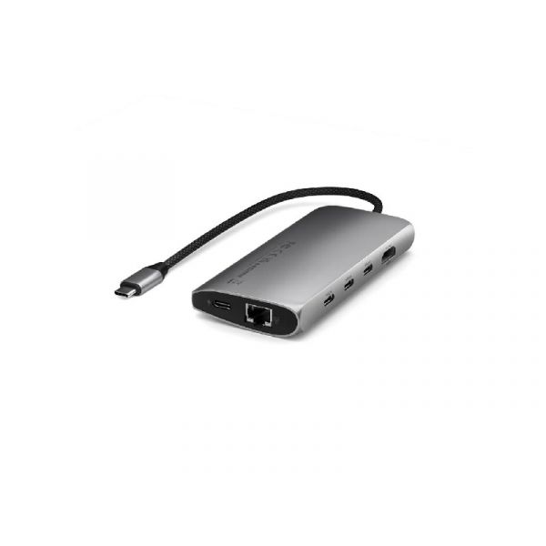 Satechi USB-C MultiPort Adapter 8K with Ethernet V3, szürke (ST-P8KEM)
