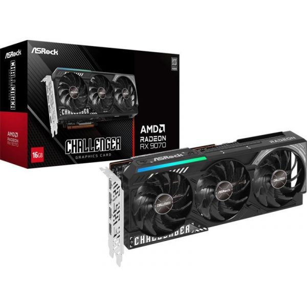 ASROCK AMD RX9070 16GB CHALLENGER Videókártya (RX9070 CL 16G)