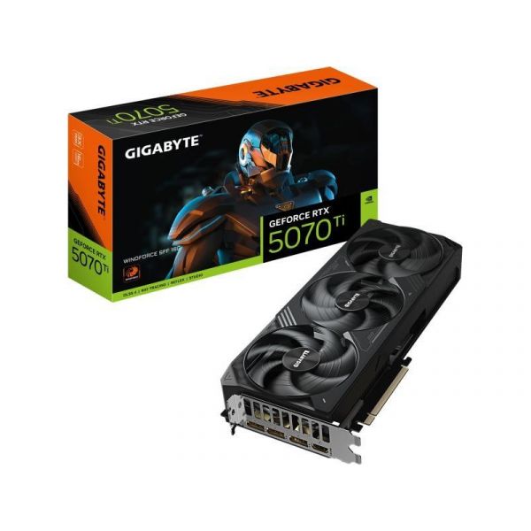 GIGABYTE Geforce RTX 5070 Ti 16GB GDDR7 Videokártya (GV-N507TWF3-16GD)