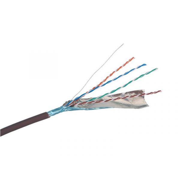 Legrand Linkeo fali kábel Cat5e (F/UTP) 4 érpár (AWG25) LSZH barna Eca, 305m - 632718