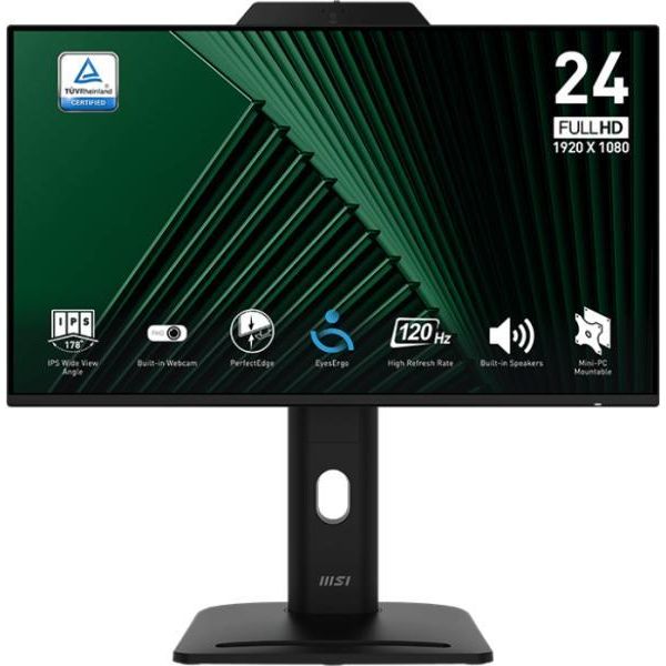 MSI Business PRO MP242PMG 23,8 FHD IPS 120Hz monitor, Webkamerával (9S6-3PD89T-001) Black