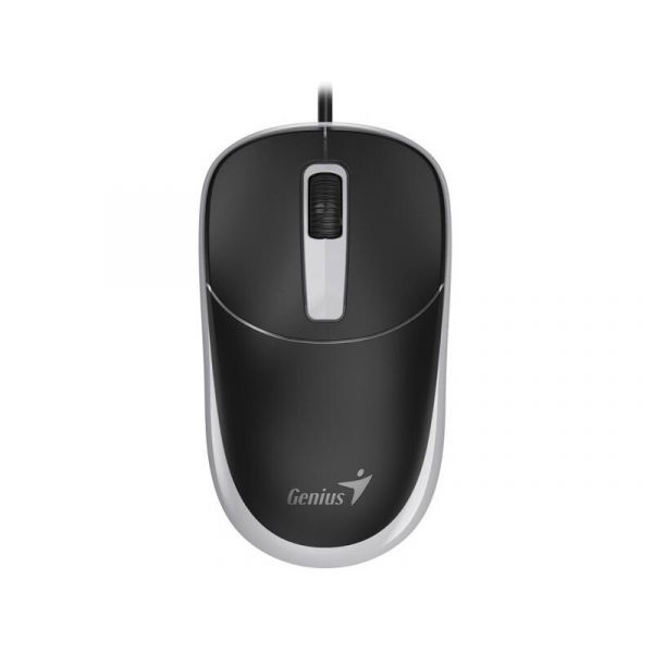 GENIUS Vezetékes egér optikai DX-123, USB, 1000dpi (DX_123_USB_BLACK_GREY) Fekete/Szürke