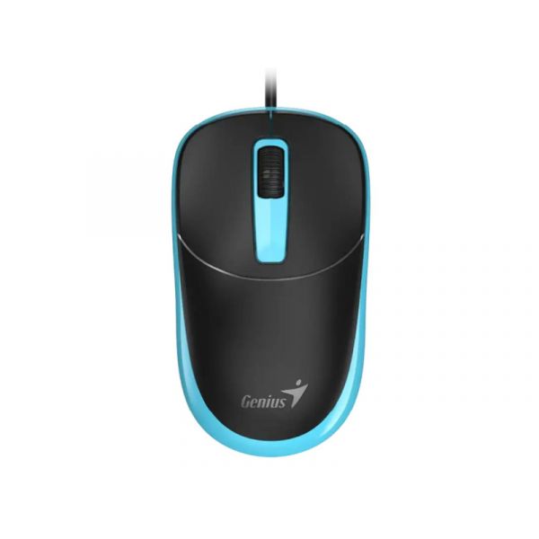 GENIUS DX-123 1000dpi optikai Vezetékes egér (DX_123_USB_BLACK_BLUE) Fekete/Kék