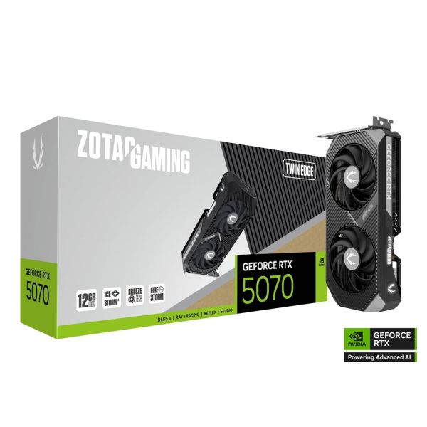 ZOTAC GAMING GeForce RTX 5070 TWIN EDGE 12GB GDDR7 (ZT-B50700E-10P) Videókártya