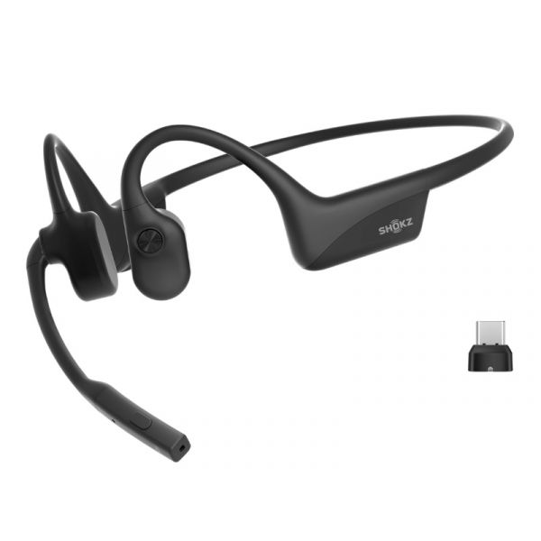 Shokz OpenComm2 UC 2025 Upgrade Bluetooth Headphone, USB-C adapter (C120-AC-BK-EU-000)