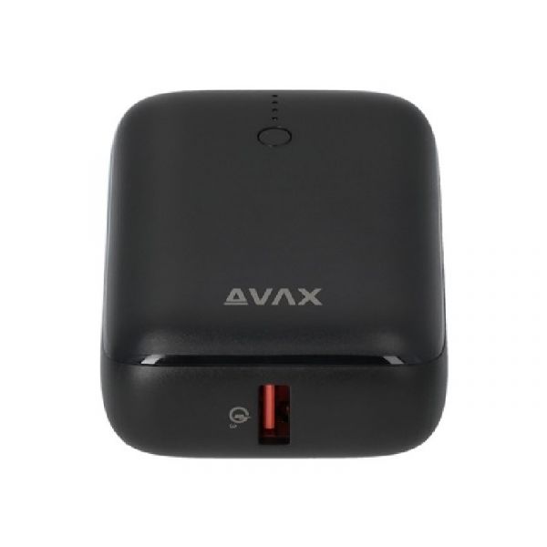 AVAX Powerbank USB-C 20W 10000mAh, fekete (PB105B)