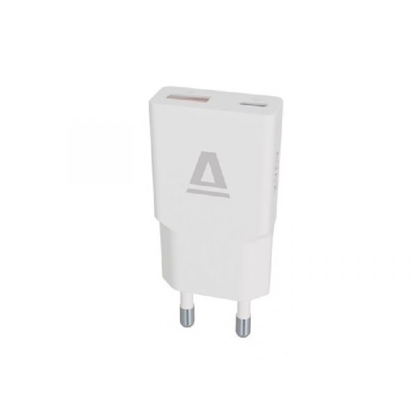 AVAX Hálózati töltő USB-A USB-C 30W Nano Slim fehér (CH641W)