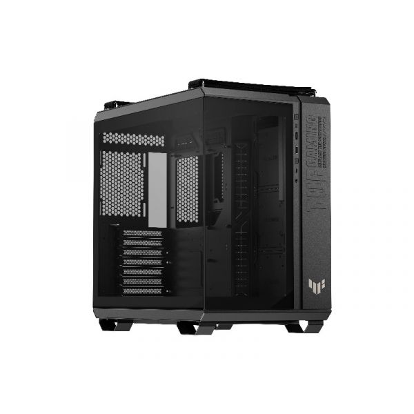 Asus TUF Gaming GT502 PC ház, Tápegység nélkül, Fekete, Üvegfalú
